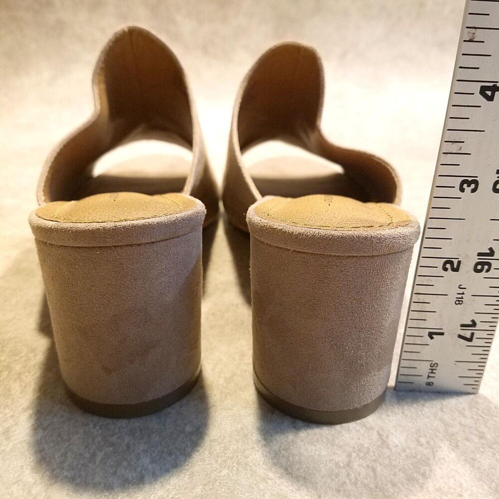 14th & Union Womens Hayzel Fab 58665 Size 7.5 Tan Open Toe Block Heel Sandals - Picture 6 of 9